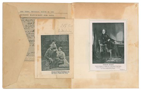 Lot #414 Charles Dickens: Dickens on his daily routine—