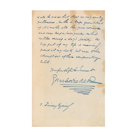 Lot #414 Charles Dickens: Dickens on his daily routine—