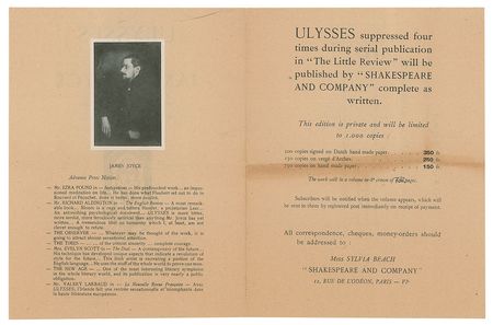 Lot #438 James Joyce: Ulysses 