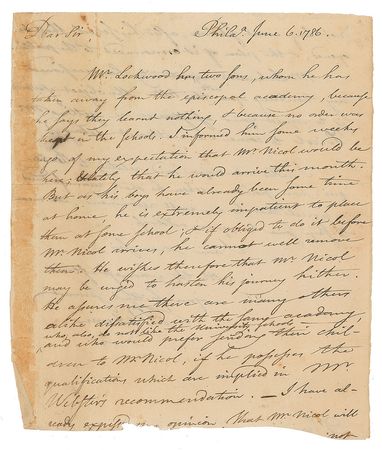 Lot #234 Timothy Pickering Handwritten Letter Signed - Image 1