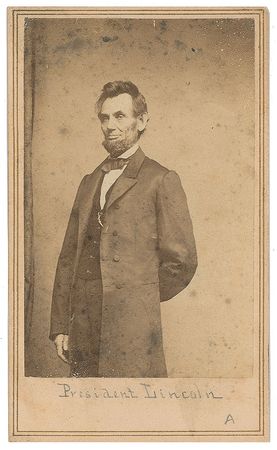 Lot #76 Abraham Lincoln, George Washington, and U. S. Grant Carte-De-Visite Photographs - Image 1