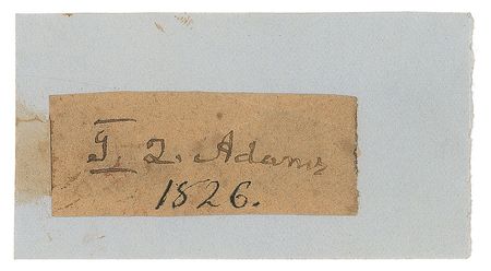 Lot #7 John Quincy Adams Signature