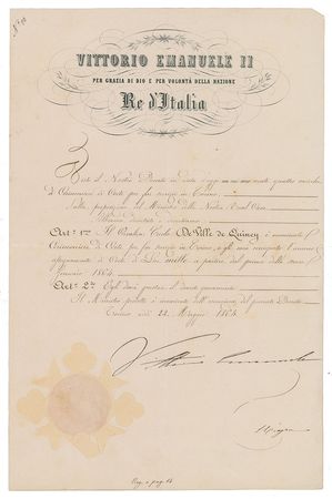 Lot #257  Victor Emmanuel II - Image 2