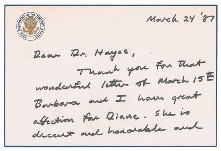 Lot #57 George Bush Handwritten Letter Signed - Image 1