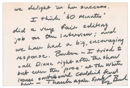 Lot #57 George Bush Handwritten Letter Signed - Image 2