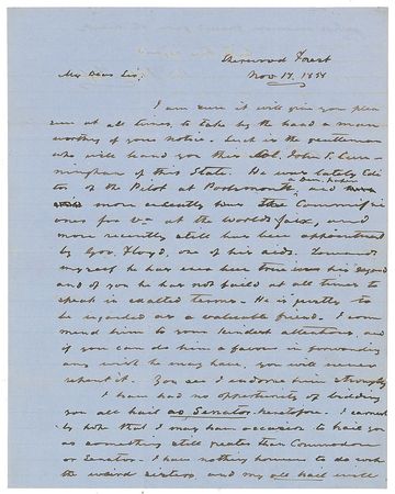 Lot #9 John Tyler: I earnestly hope that I may