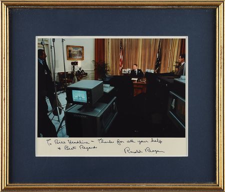 Lot #84 Ronald Reagan Signed Photograph - Image 1