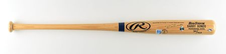 Lot #775 Barry Bonds Baseball Bat and Baseball - Image 1