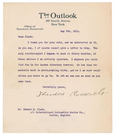 Lot #23 Theodore Roosevelt Typed Letter Signed