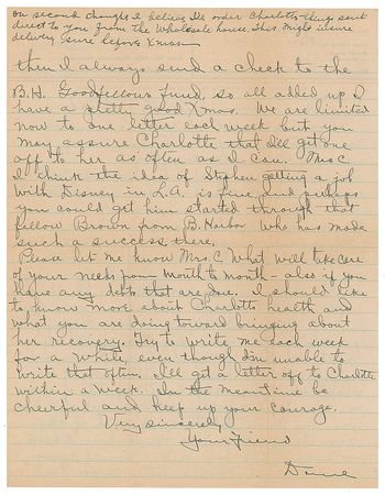 Lot #166 Fred Burke Handwritten Letter Signed - Image 2