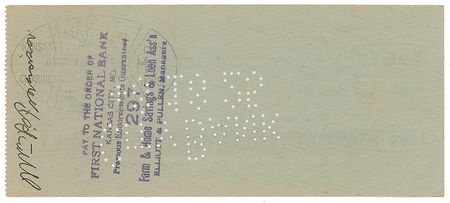 Lot #100 Harry S. Truman Check - Image 2