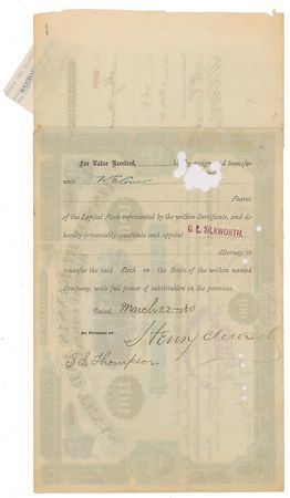 Lot #197 Jay Gould Signed Document - Image 2