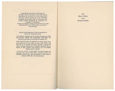 Lot #526 Kurt Vonnegut Book - Image 5