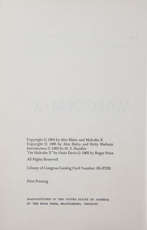 Lot #497 Alex Haley: Signed by Malcolm X's co-author and daughter - Image 4