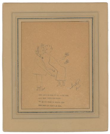 Lot #28 Franklin D. Roosevelt: Original sketch and