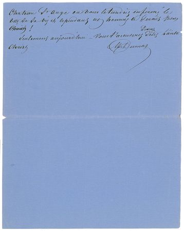 Lot #417 Alexandre Dumas, pere Signed Manuscript - Image 3