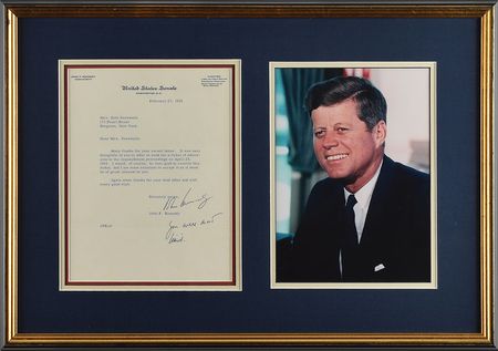 Lot #42 John F. Kennedy: Senator Kennedy accepts an Andrew Johnson impeachment ticket - Image 1