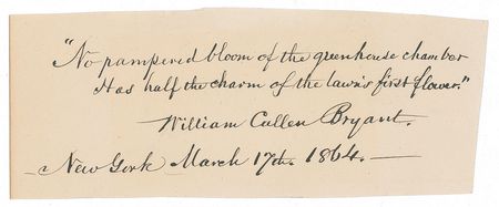 Lot #481 William Cullen Bryant Signed Quotes - Image 2