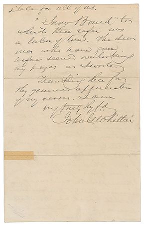 Lot #530 John Greenleaf Whittier - Image 2