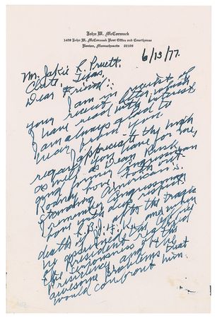 Lot #218 John W. McCormack - Image 1