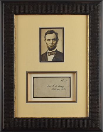 Lot #11 Abraham Lincoln: Crisply penned free frank from Lincoln - Image 2