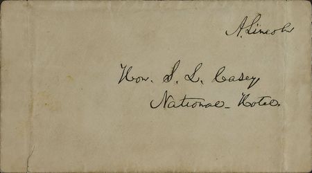 Lot #11 Abraham Lincoln: Crisply penned free frank