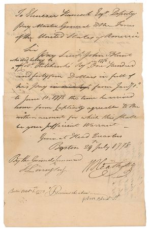 Lot #281 William Heath Signed Document - Image 1
