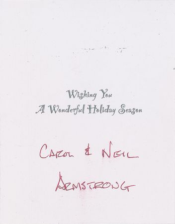 Lot #316 Neil Armstrong Christmas Card - Image 1