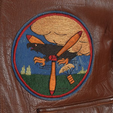 Lot #269 WWII Army Air Forces A-2 Jacket: A-2 flight jacket from WWII, featuring the patch of 'The Devil's Own Grim Reapers' - Image 3