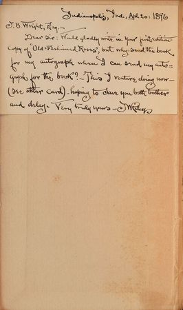 Lot #545 James Whitcomb Riley - Image 1