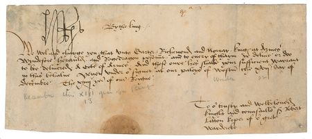 Lot #155 King Henry VII: Extremely rare document signed by Henry VII - Image 1