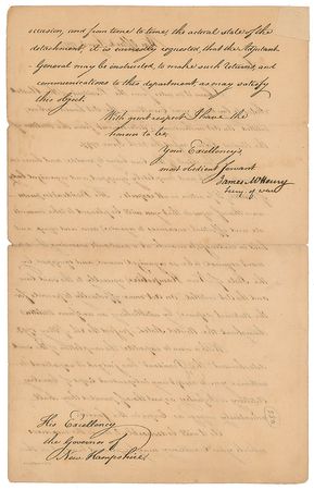 Lot #220 James McHenry: Ordering the readiness of a 