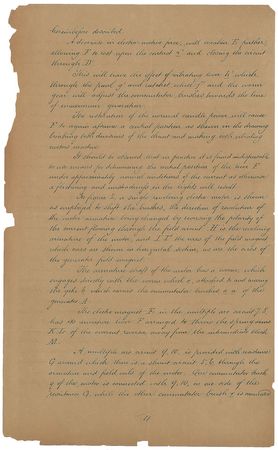 Lot #127 Thomas Edison: Rare 1882 Edison patent application for 