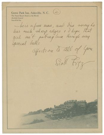 Lot #421 F. Scott Fitzgerald: 