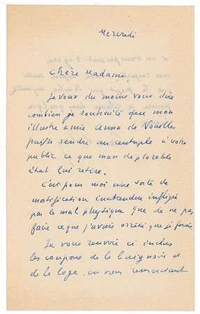 Lot #524 Paul Valery Handwritten Letter Signed - Image 1