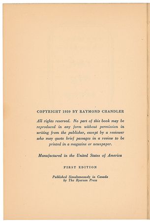 Lot #406 Raymond Chandler Book - Image 2
