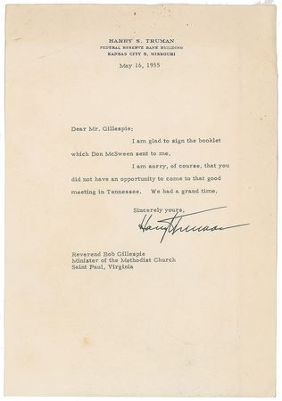 Lot #102 Harry S. Truman - Image 1
