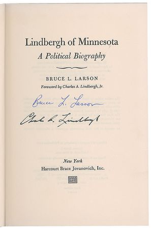 Lot #296 Charles Lindbergh Book - Image 1