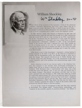 Lot #231 Nobel Scientists: Transistor Booklet - Image 3