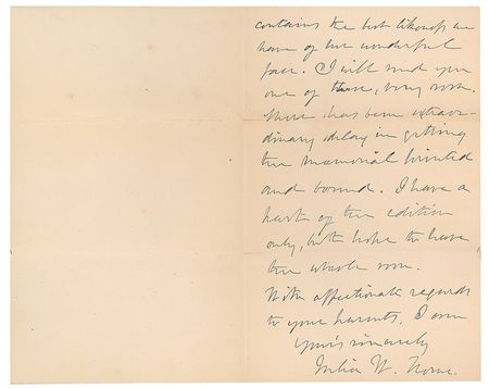 Lot #541 Julia Ward Howe - Image 2