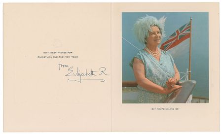 Lot #192 Elizabeth, Queen Mother Christmas Card - Image 1