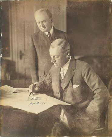 Lot #25 Woodrow Wilson Signed Photograph