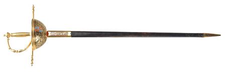 Lot #7062  Old Tucson Studios Rare Surviving Artifact/Prop Collection: Sword, Shield, Staff, Etc. - Image 14