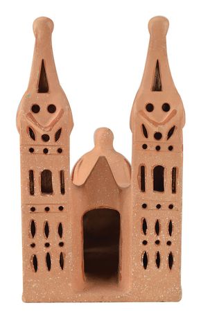 Lot #7048  Old Tucson Collection of Artifacts: Adobe Bricks, Clay Lamp, and Clay Chapel - Image 5
