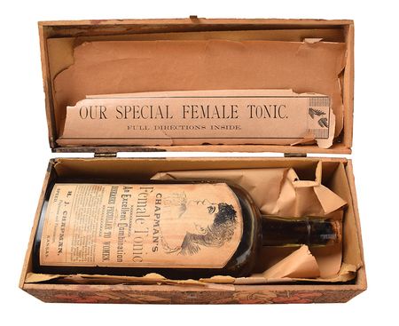 Lot #7023  Chapman Drugstore/Speed, Kansas Collection of Antiques: Large Brass Megaphone, Medicine Bottle, and Iron Pestle - Image 6
