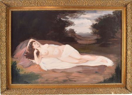 Lot #7063  Old Tucson Studios Rare Surviving Artifacts/Props: Painting, Wooden Angel, Framed Cork Artwork - Image 5