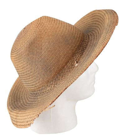 Lot #7055  Old Tucson Studios Collection of Rare Surviving Artifacts/Props: Wooden Lamp, Cigar Cutter, Straw Hats, etc. - Image 13
