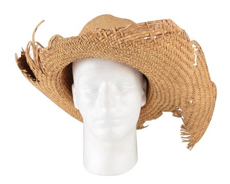 Lot #7055  Old Tucson Studios Collection of Rare Surviving Artifacts/Props: Wooden Lamp, Cigar Cutter, Straw Hats, etc. - Image 27