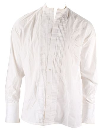 Lot #7014 George Hamilton's Screen-Worn and Signed Shirt from 'Poker Alice' - Image 1