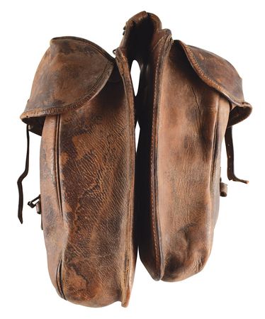 Lot #7064  Old Tucson Studios Tack Collection: Leather Saddle, Saddle Bags, and Bridle - Image 1